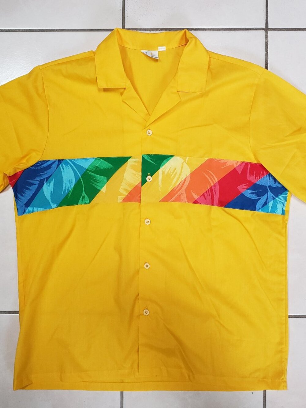 Vintage Endless Summber Camp Shirt, Yellow, Large